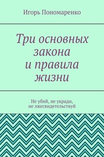 Три основных закона и правила жизни. Не убий, не укради, не лжесвидетельствуй