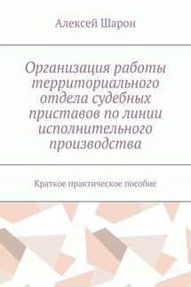 Организация работы территориального отдела судебных приставов по линии исполнительного производства. Краткое практическое пособие